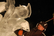 Carving an ice god