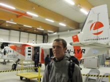 George in Longyearbyen airport