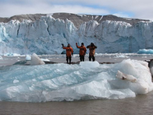 standing on an iceberg