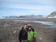 Liz and Rachel on Austre Brøggerbreen 