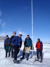 Kongsbreen glacier - ablation stake