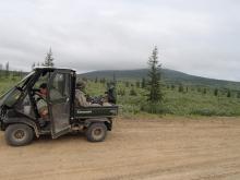 My companions to Rodinka were Sasha, Valentin, and Varvara - the drilling team!