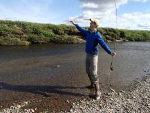 Seth made the most of his hour-long opportunity to go fly fishing.