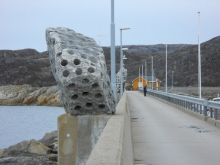 Artwork on the jetty