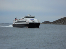 Arriving ferry.