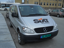 The Mercedes rental van