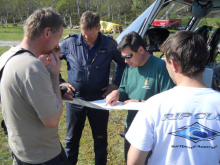 Victor Jara making radar survey plans