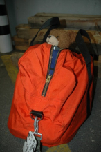 theo orange duffel