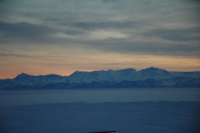 sunset on Royal Society Range