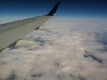 Thick layered, puffy clouds