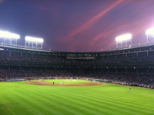 beautiful view over Wrigley