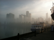 fog over river