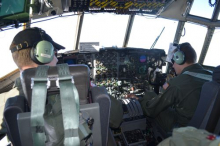 Inside the cockpit