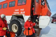 Michelle boards the Terra Bus