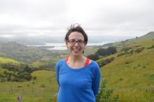 Michelle outside Akaroa