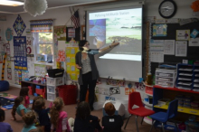 Students learn about pollution.