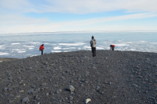 Carl Green, Steve Sweet and Andrew Klein collect control site samples