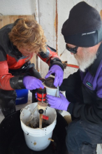 Terry and Steve with sediment