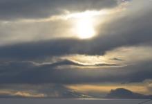 Sun and snow in Antarctica