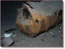 Oil barrels on the sea floor