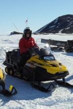 Snowmobilers on the ice