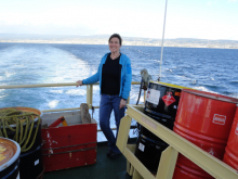 Nell at the stern of the LMG