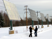 Nearly Vertical Solar Panels