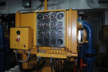 Control Panel in the Engine room of the LMG