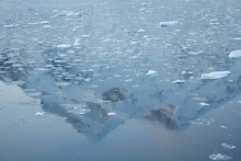 Mountainous reflection in Andvord Bay, Antaractica