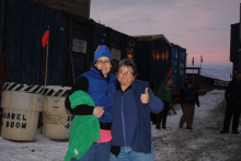 Lisa Crockett and Paula Dell ready for the polar plunge