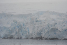 Blue streaks in the glacier