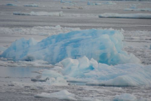 Striated ice in Antarctica