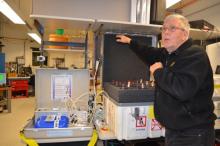 Graham Tilbury at Terra Lab, Palmer Station, Antarctica