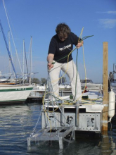 Fish spy going into Lake Michigan