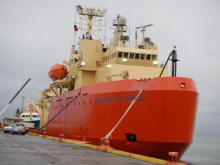 Antarctic Research Vessel Laurence M. Gould docked in Punta Arenas