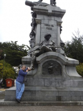 Statue at the Punta Arenas central square