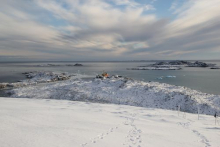 Bird's eye view of Palmer Station, Antarctica