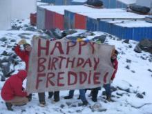 Happy Birthday, Freddie from Palmer Station