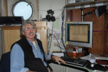 Sheldon Blackman on the R/V Laurence M. Gould