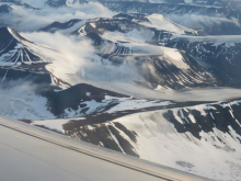 My first sight of Svalbard out of the airplane