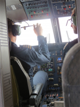 The cockpit from my seat