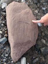 Can you tell which way the glacier was moving by looking at tis rock?