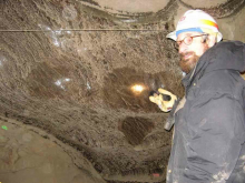 Ice wedge in the PermaFrost Tunnel