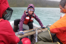 Ellie on boat