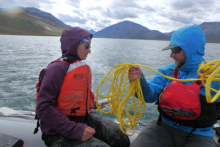 Chris managing rope