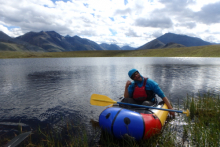 Chris in packraft