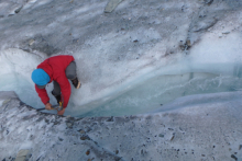 Chris sampling ice