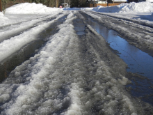 Slushy roads