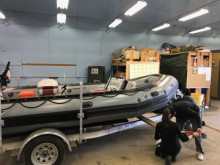 The UTEP vessel in the workshop.