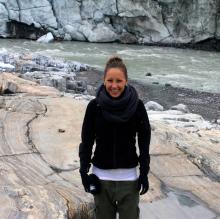 Malene at Russell Glacier